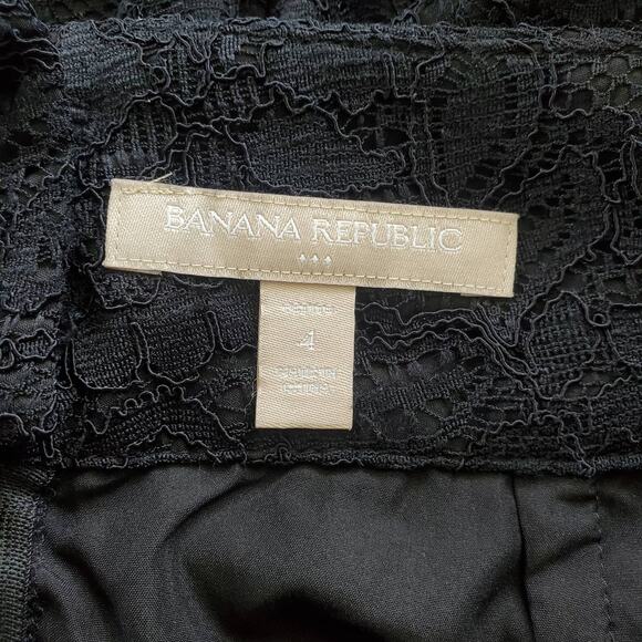 Banana Republic Factory Black Lace Mini Skirt 4 - Picture 5 of 7